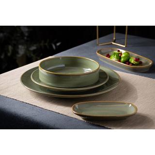 Bonna  Assiette de service - Sage Hygge -  Porcelaine - lot de 2 