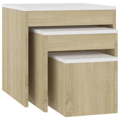 VidaXL Table gigogne bois d'ingénierie  