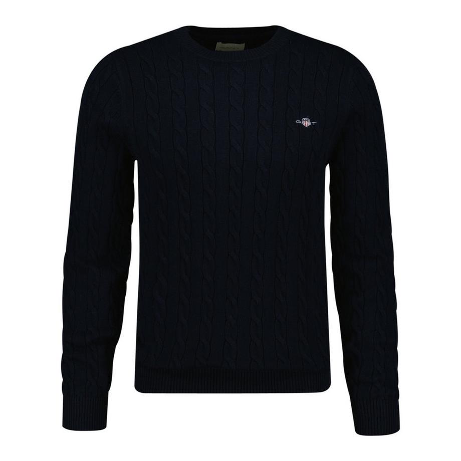 Pull en tricot  Confortable à porter-CABLE C-NECK