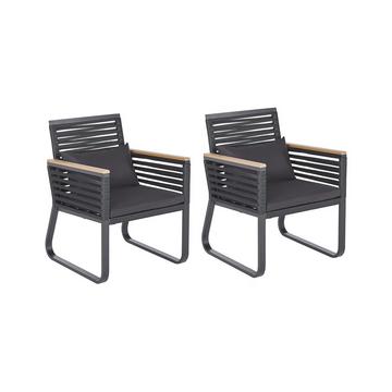 Lot de 2 chaises en Aluminium Industriel CANETTO