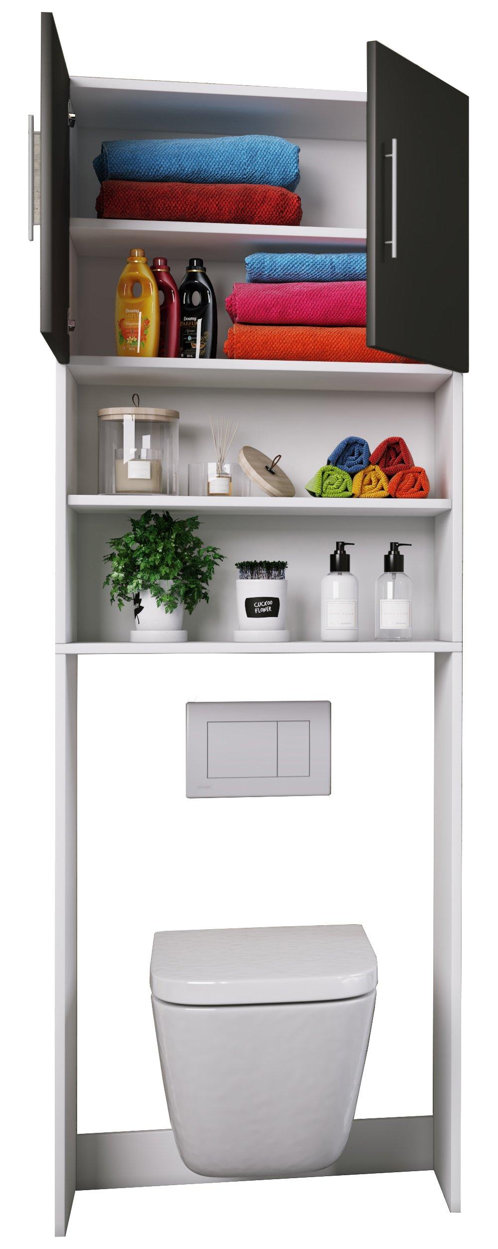 Image of Holz WC Toilette Regal Toilettenüberbau Überbauschrank Wandschrank Totas Holz WC Toilette Regal Toilettenüberbau Überbauschrank Wandschrank Totas