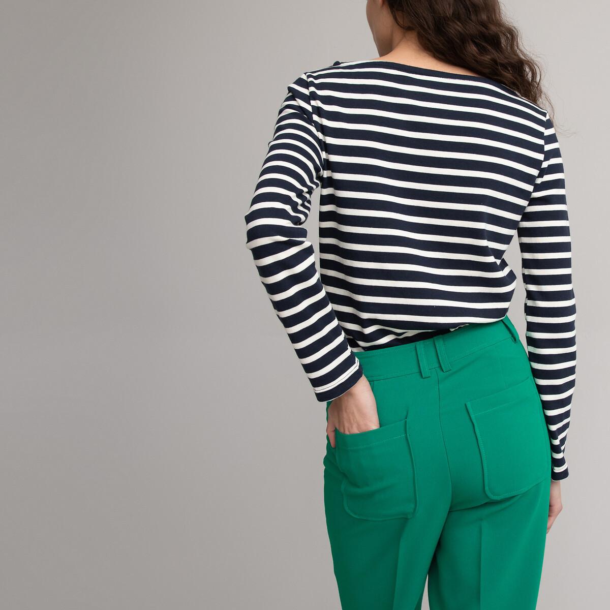 La Redoute Collections  Langarmshirt mit U-Boot-Ausschnitt und Streifenmuster 