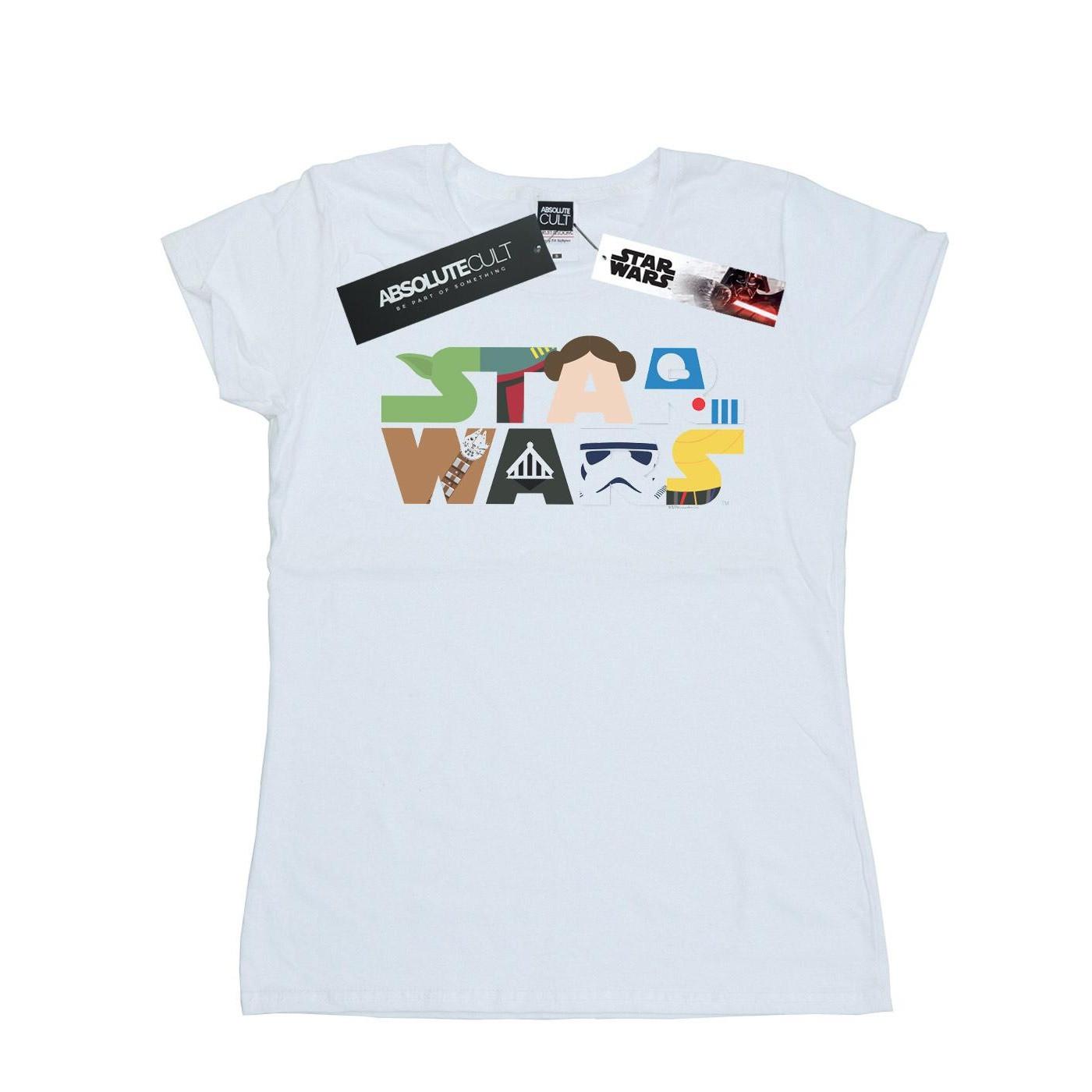 Image of Character Logo Tshirt Damen Weiss XXL