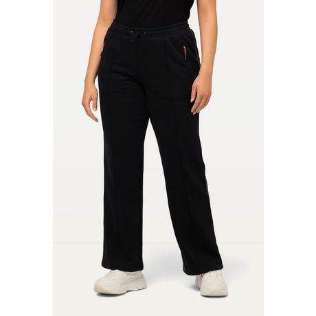 Ulla Popken  Pantalon de jogging à ceinture élastique et poches zippées, bande réfléchissante 