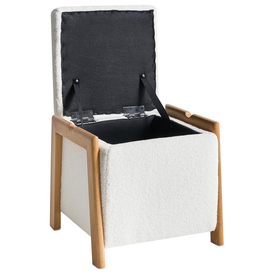 Beliani Pouf mit Stauraum aus Bouclé  EDLAND  