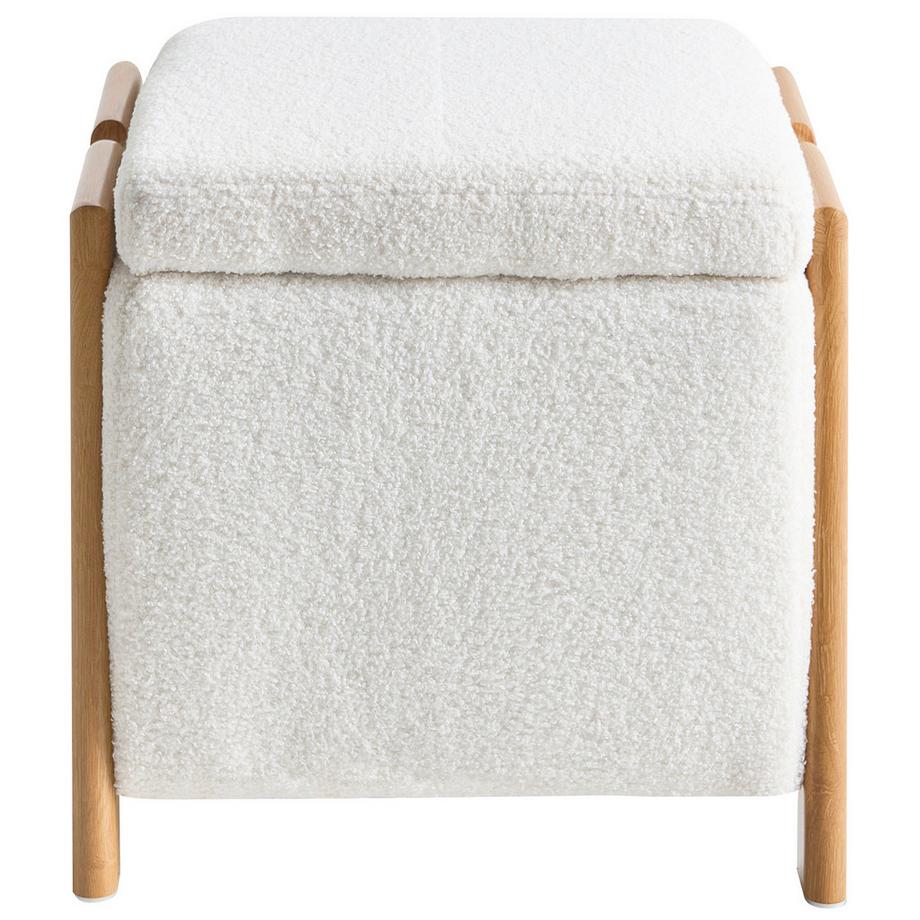 Beliani Pouf mit Stauraum aus Bouclé  EDLAND  