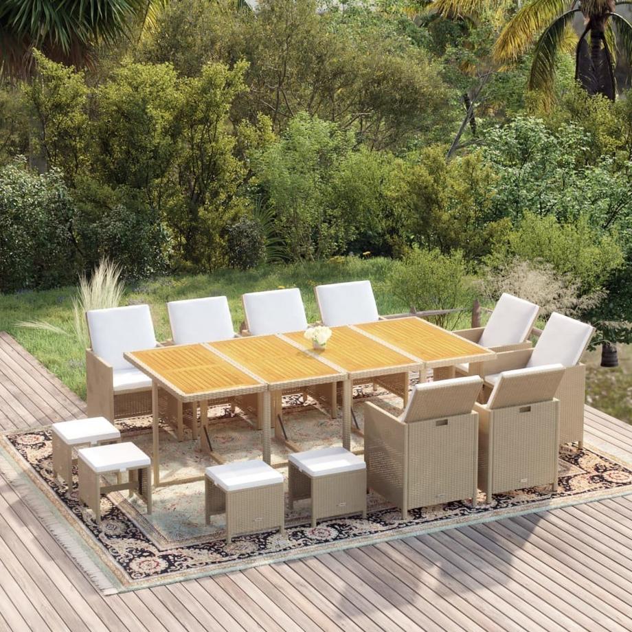 VidaXL set da pranzo per giardino  
