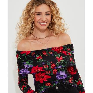 Joe Browns  Florales Schlüsselloch-Jersey-Top 