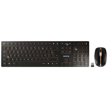 DW 9100 Slim, Französisches Layout, AZERTY Tastatur, kabellose Tastatur- und Maus set -bronze
