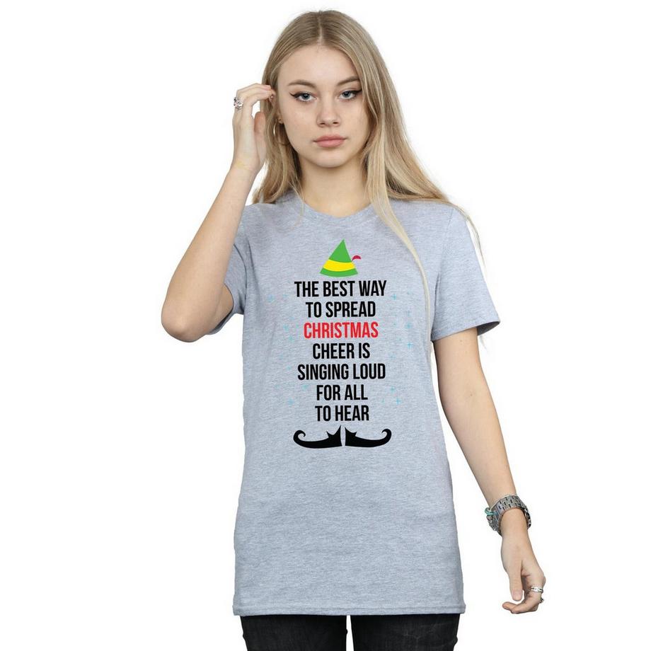 Elf Christmas Cheer T-Shirt Stampata  