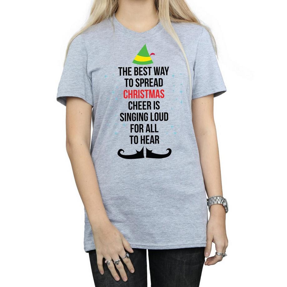 Elf Christmas Cheer T-Shirt Stampata  