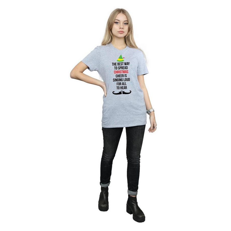 Elf Christmas Cheer T-Shirt Stampata  