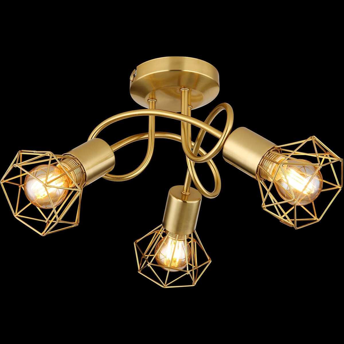 mutoni light Deckenleuchte Xara I Metall gold 3xE14  