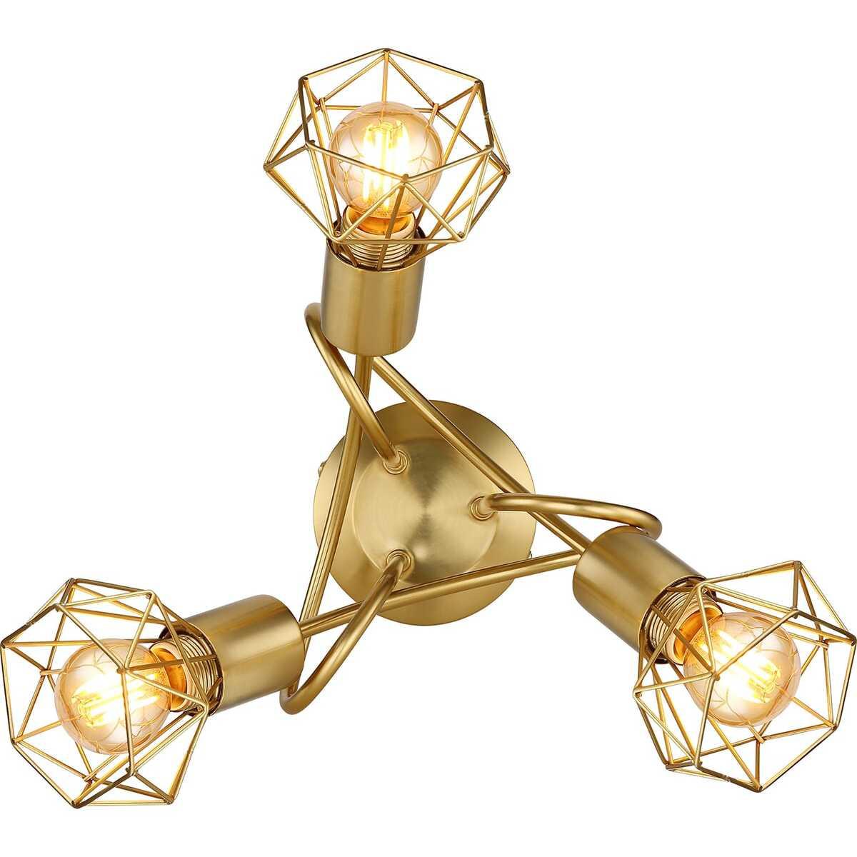 mutoni light Deckenleuchte Xara I Metall gold 3xE14  