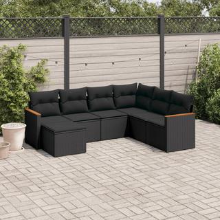 VidaXL Ensemble de canapés de jardin rotin synthétique  