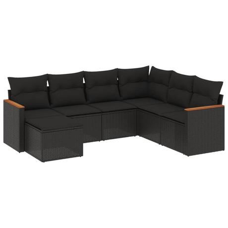 VidaXL set divano da giardino Polirattan  