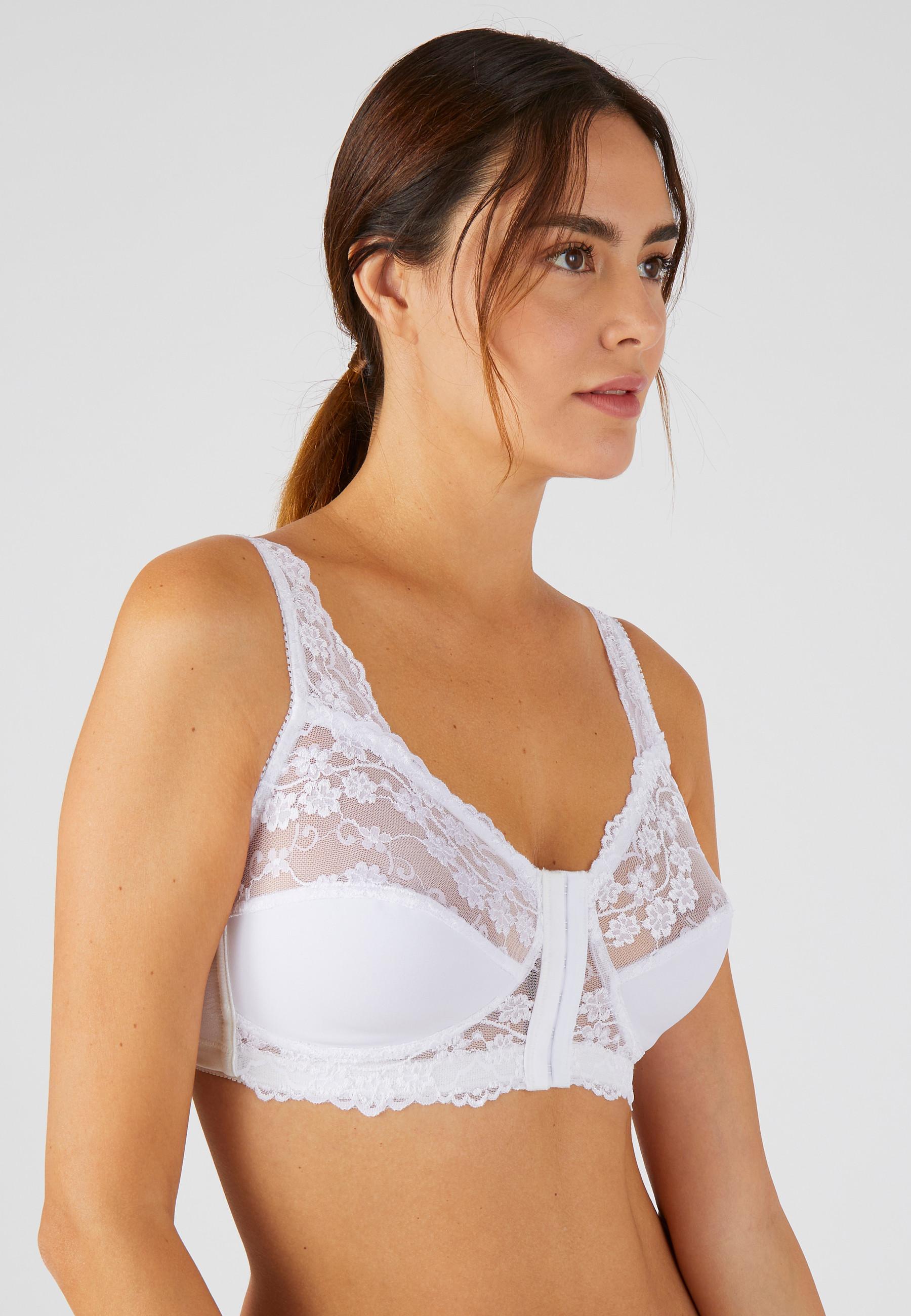 Image of Bh Ohne Bügel Mit Vorderverschluss. Damen Weiss B/75