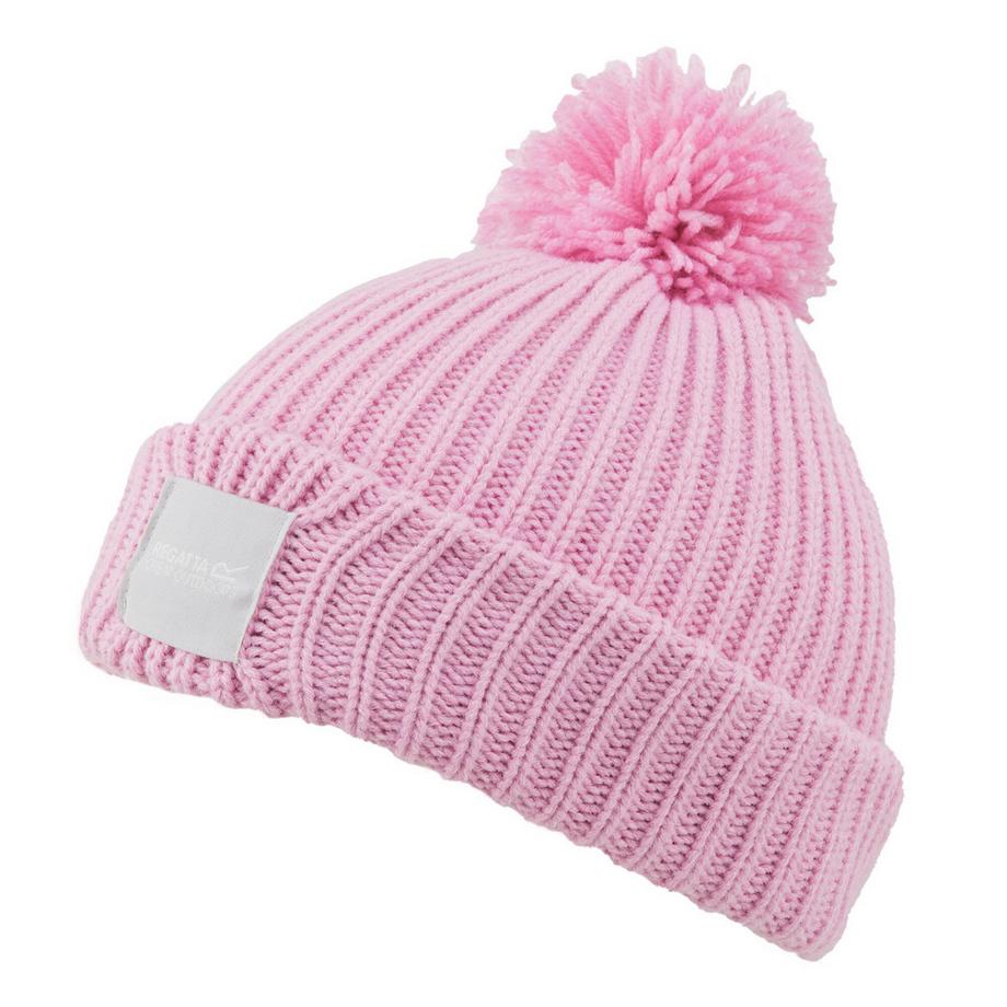 Bonnet Côtelé À Revers Et Pompon Connora