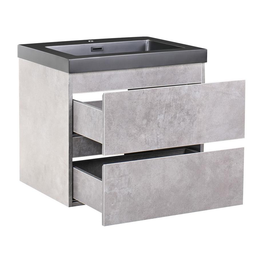 Beliani Wandmontierter Waschtischunterschrank mit Waschbecken aus MDF-Platte Modern CARDIEL  