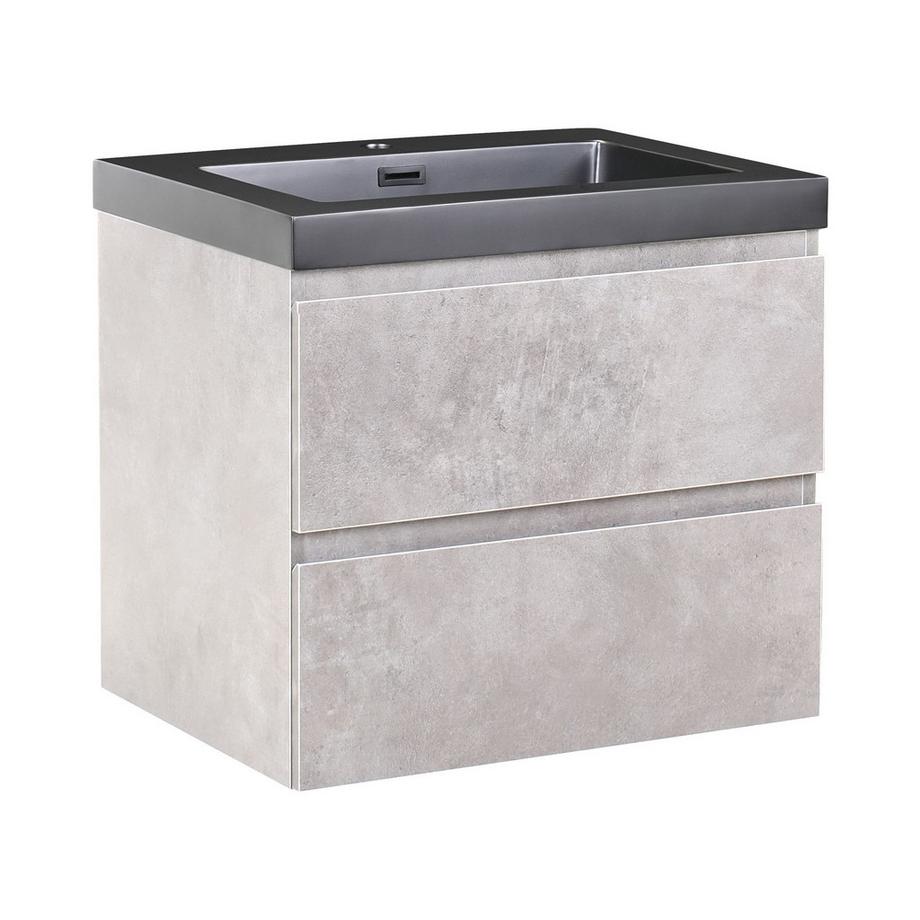 Beliani Wandmontierter Waschtischunterschrank mit Waschbecken aus MDF-Platte Modern CARDIEL  