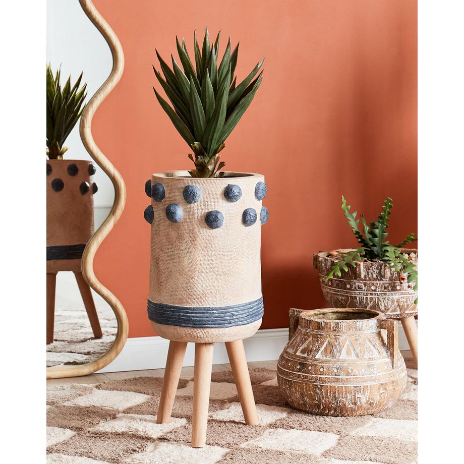 Beliani Vaso per piante rialzato en Fibra d'argilla  BLETILLA  