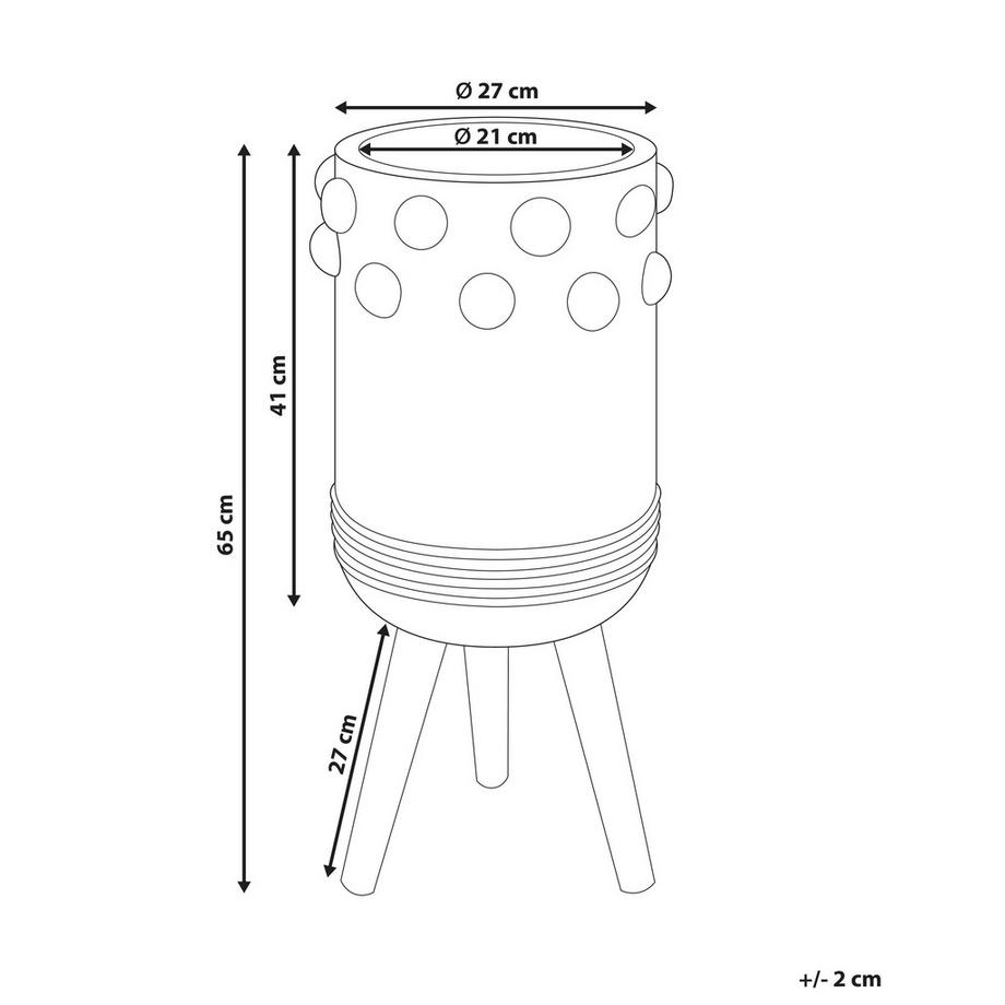 Beliani Vaso per piante rialzato en Fibra d'argilla  BLETILLA  