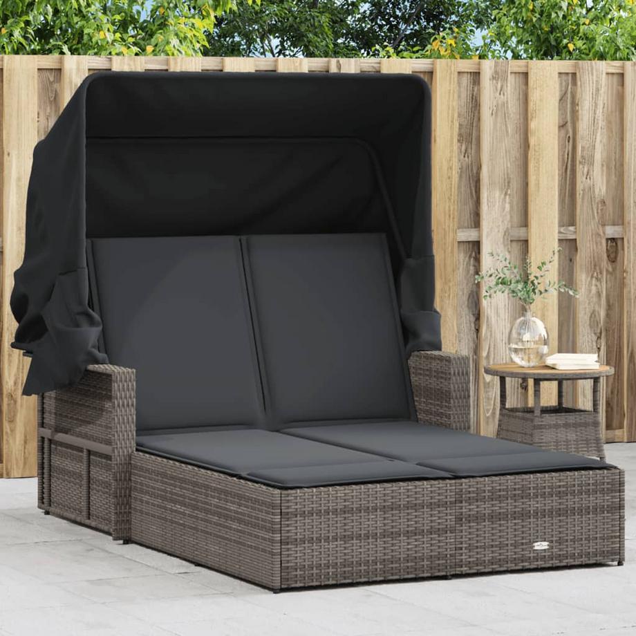 VidaXL Doppel-sonnenliege poly-rattan  