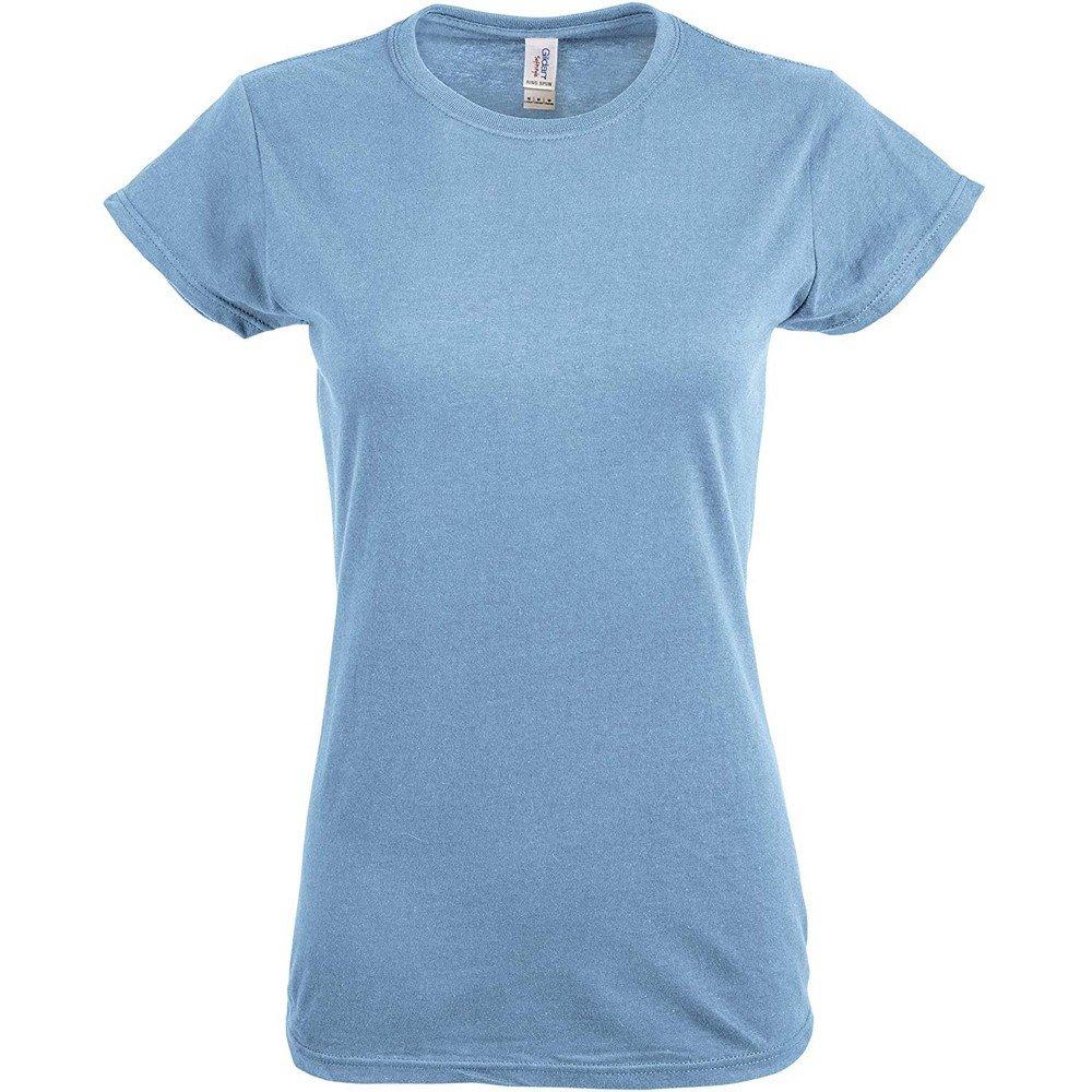 Image of Softstyle Tshirt Mittelschwer Damen Blau M