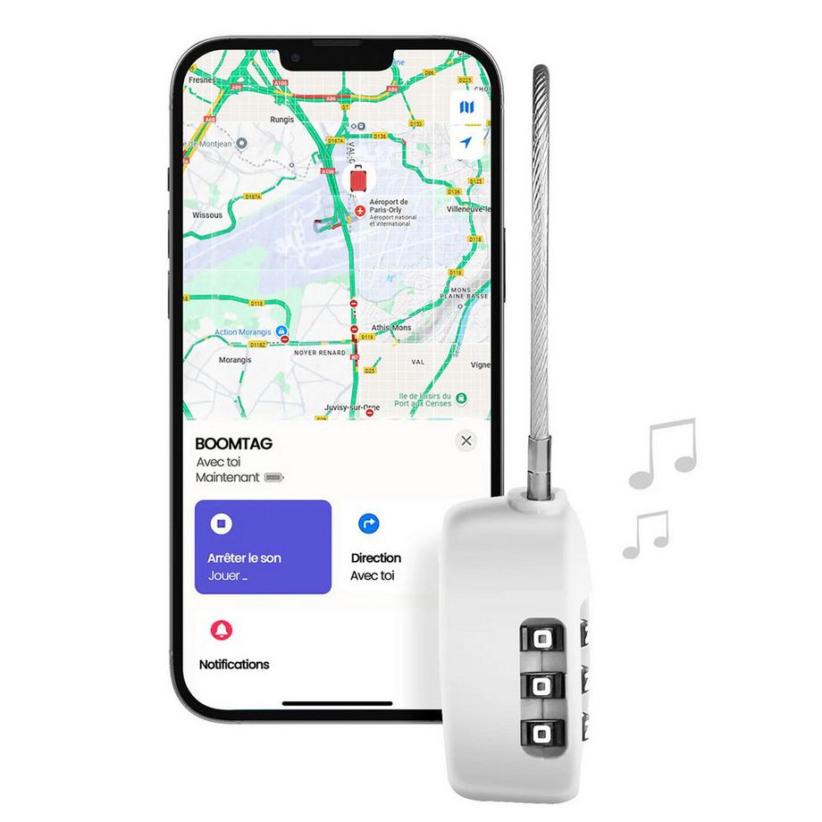 Boompods  Traceur Connecté Boomcard Format Cadenas 