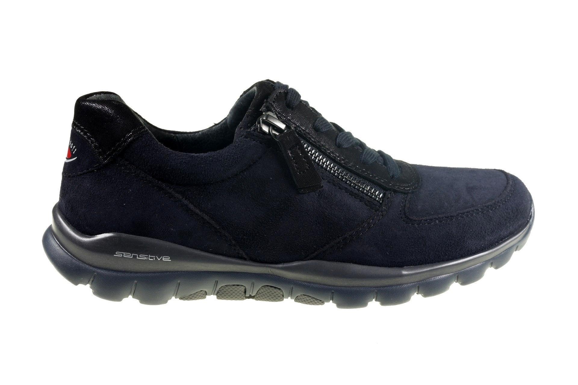 Image of Nubuk Wandersneaker Damen Blau 38.5