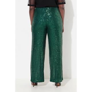 Ulla Popken  Pantalon à sequins. Taille élastique et jambe large 