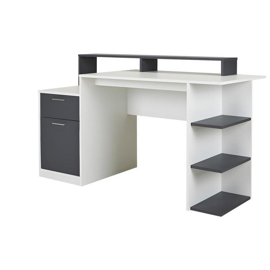 Vente-unique Bureau avec rangements ZACHARIE  