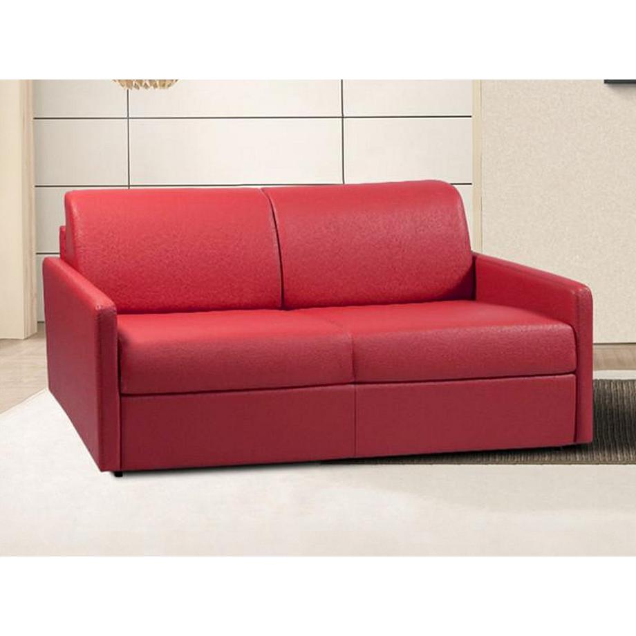 Vente-unique Canapé 4 places conible express en simili CALIFE CouchageMatelas  