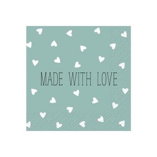 STEWO INTERNATIONAL STEWO Serviette Leonce 25x25cm 2573600041 blau hell 20 Stück  