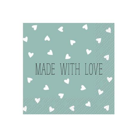 STEWO INTERNATIONAL STEWO Serviette Leonce 25x25cm 2573600041 blau hell 20 Stück  