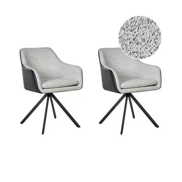 Lot de 2 chaises de salle à manger en Tissu Minimaliste LITHIA