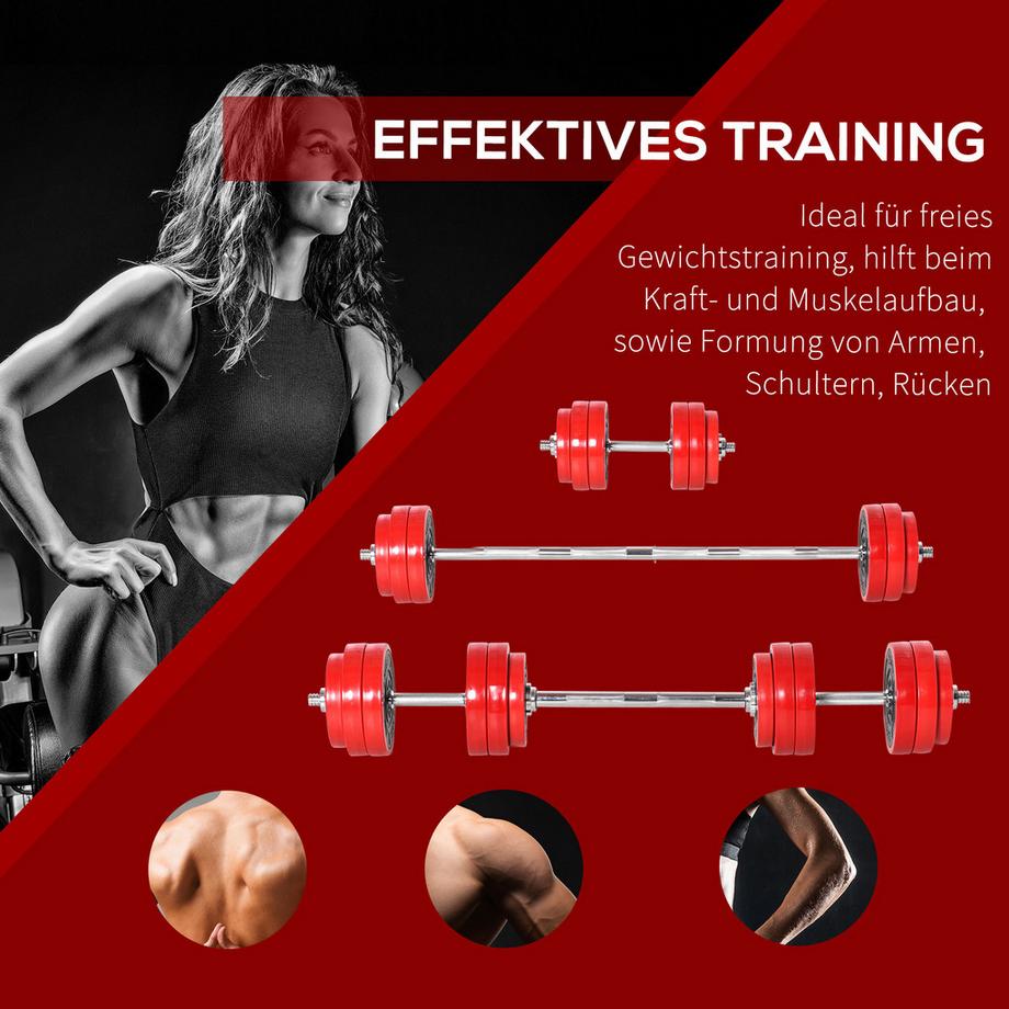 HOMCOM  Langhantel Set 