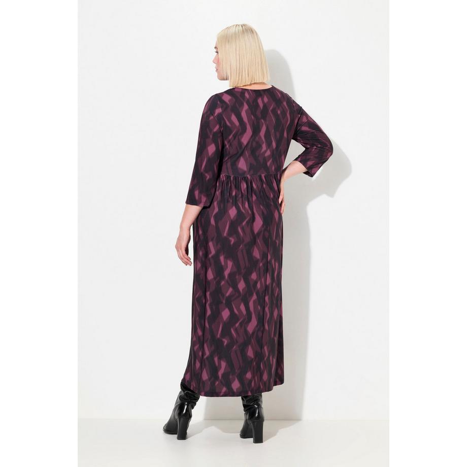 Ulla Popken Jerseykleid A-Linie Alloverprint  