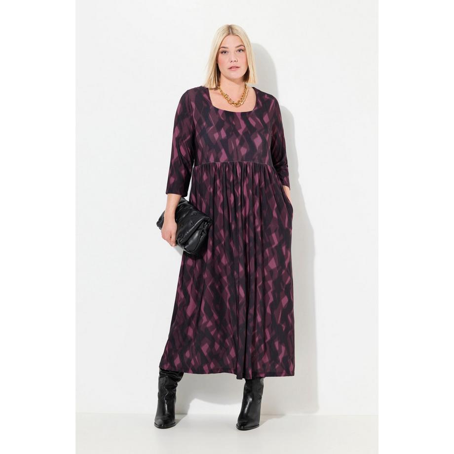 Ulla Popken Jerseykleid A-Linie Alloverprint  
