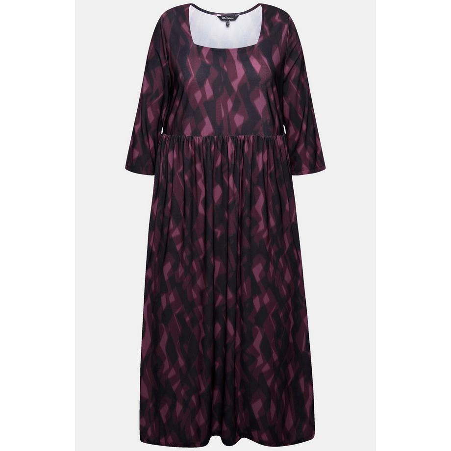 Ulla Popken Jerseykleid A-Linie Alloverprint  