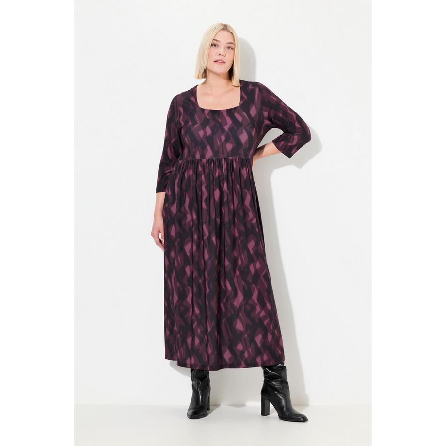 Ulla Popken Jerseykleid A-Linie Alloverprint  