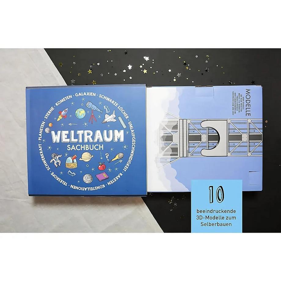 Das XXL-Entdecker-Set - Weltraum: Mit 10 Modellen zum Selberbauen, Sachbuch, Experimenten und cooler Rakete Colson, Rob; Strohbach, Julia (Übersetzung) Gebundene Ausgabe 