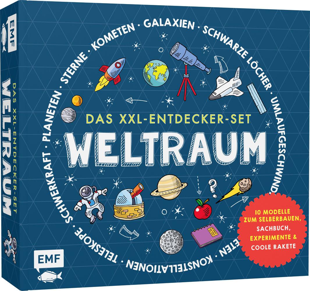 Das XXL-Entdecker-Set - Weltraum: Mit 10 Modellen zum Selberbauen, Sachbuch, Experimenten und cooler Rakete Colson, Rob; Strohbach, Julia (Übersetzung) Couverture rigide 