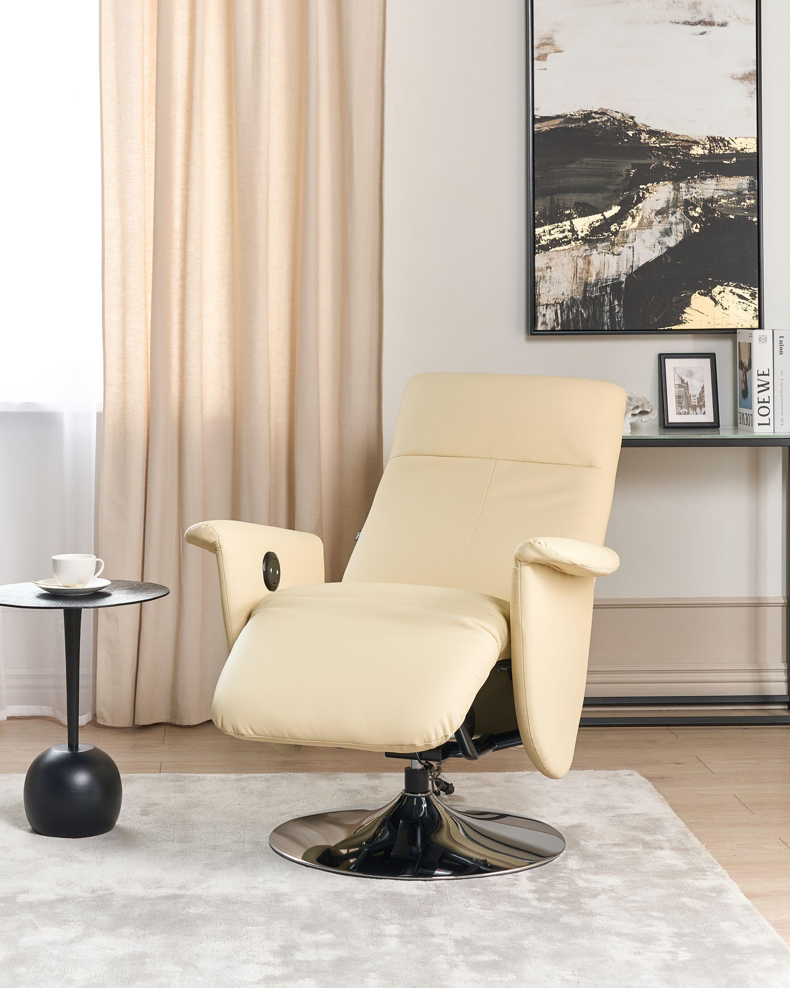 Beliani Fauteuil en Cuir PU Moderne PRIME  