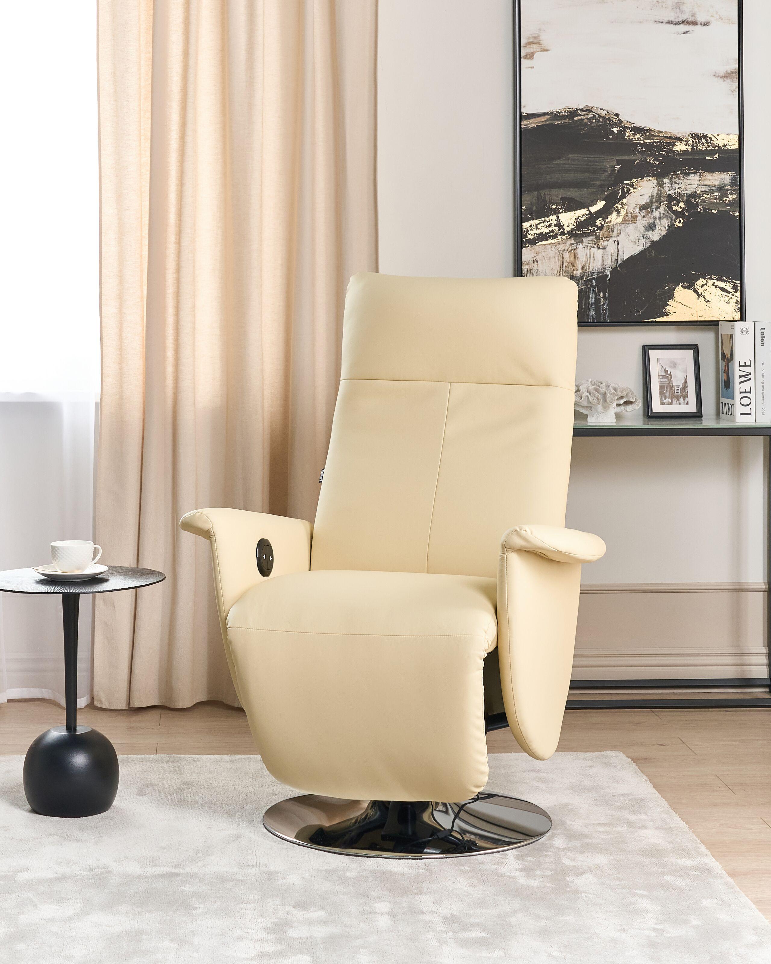 Beliani Fauteuil en Cuir PU Moderne PRIME  