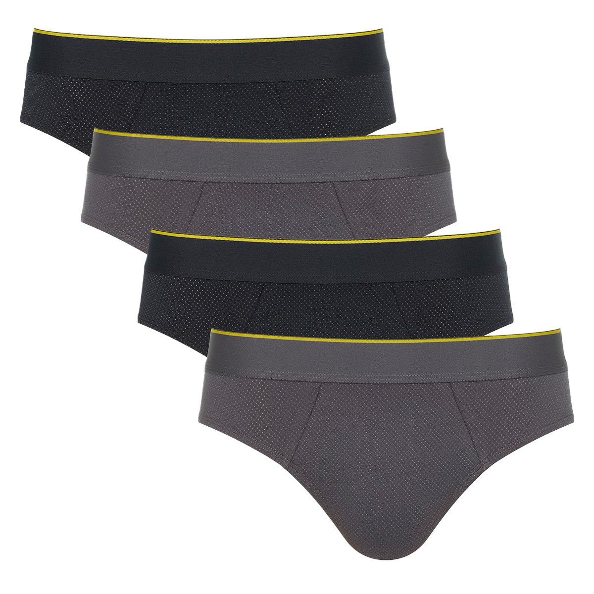 Image of 4er Pack Ever Airy - Slip Unterhose Herren Schwarz S