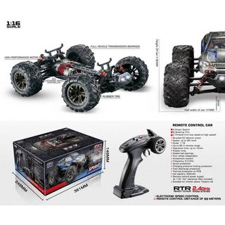 Absima  Spirit Schwarz, Rot Brushed 1:16 RC Modellauto Elektro Monstertruck Allradantrieb (4WD) RtR 2,4 GHz inkl 