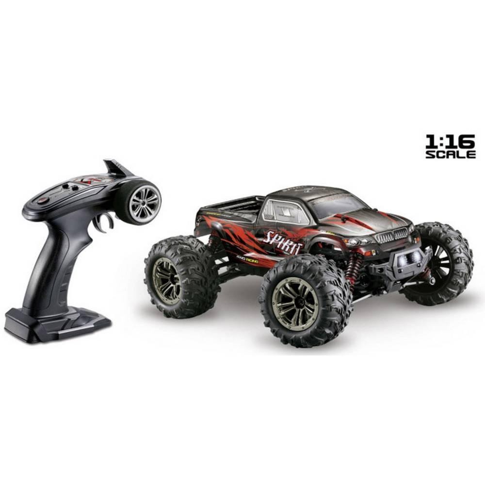 Absima  Spirit Schwarz, Rot Brushed 1:16 RC Modellauto Elektro Monstertruck Allradantrieb (4WD) RtR 2,4 GHz inkl 