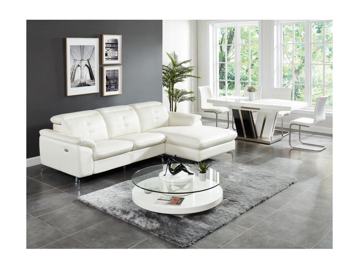 Vente-unique Relaxsofa Ecksofa Leder Ecke Rechts LISMORE  