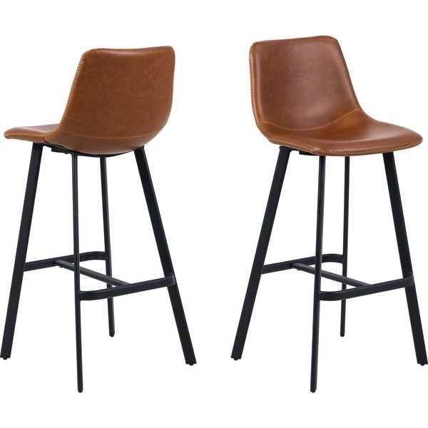 mutoni Tabouret de bar Barnstable cognac (1 pièce)  